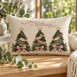 Christmas Tree Lumbar Pillow, 100% Polyester Cover with Double-Sided Print
