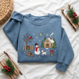 White Snowman Sled | Cozy Sweater