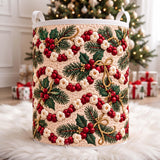Holly Berry Garland | Quilted Laundry Basket