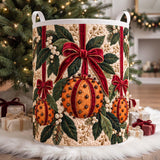 Orange Pomander & Ribbon | Quilted Laundry Basket