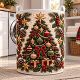Golden Star Tree | Quilted Laundry Basket
