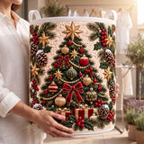 Golden Star Tree | Quilted Laundry Basket