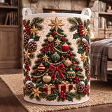 Golden Star Tree | Quilted Laundry Basket