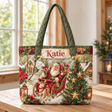 Vintage Sleigh Santa | Handcrafted Bag