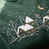Green Moonlit Houses | Cozy Sweater