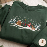 Green Red-Hat Snowman | Cozy Sweater