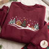 Green Red-Hat Snowman | Cozy Sweater
