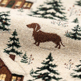 Cosy Christmas Sausage Dog Blanket – Snowy Village