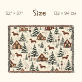 Cosy Christmas Sausage Dog Blanket – Snowy Village