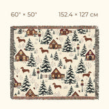 Cosy Christmas Sausage Dog Blanket – Snowy Village