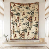 Cosy Christmas Sausage Dog Blanket – Snowy Village