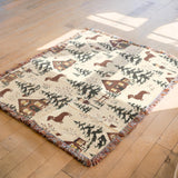 Cosy Christmas Sausage Dog Blanket – Snowy Village
