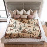 Cosy Christmas Sausage Dog Blanket – Snowy Village