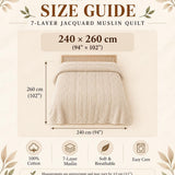 Christmas Reindeer Comforter, King Size Reversible 7-Layer Muslin, 100% Turkish Cotton