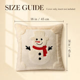 Christmas Pillow Cover, Santa Pillow Cover, Snowman Pillow, Reindeer Pillow, 18x18 Pillow Cover