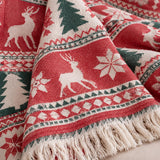 Christmas Reindeer Comforter, King Size Reversible 7-Layer Muslin, 100% Turkish Cotton