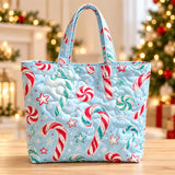Striped Santa Face | Handcrafted Bag