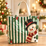 Striped Santa Face | Handcrafted Bag