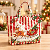 Striped Santa Face | Handcrafted Bag