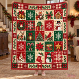 Cosy Christmas Fox Blanket – Deer and Red Birds