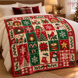 Cosy Christmas Fox Blanket – Deer and Red Birds