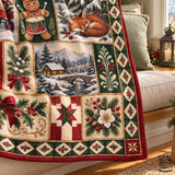 Cosy Christmas Forest Blanket – Sleeping Fox and Deer