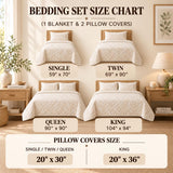 Poinsettia Pinecone Quilt | Quilted Bedding Set