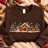 Brown Cottage Snowman | Cozy Sweater