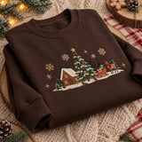 Chocolate Sleigh Scene | Cozy Sweater