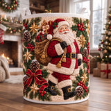 Santa Claus & Gift Sack | Quilted Laundry Basket