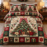 Bow Tree Block Quilt | Quilted Bedding Set