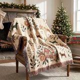Cosy Christmas Beagle Blanket – Woven Dog Throw
