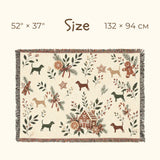 Cosy Christmas Beagle Blanket – Woven Dog Throw
