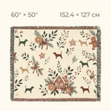 Cosy Christmas Beagle Blanket – Woven Dog Throw