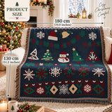 Cosy Christmas Woven Blanket – Santa and Snowman, 7 Designs