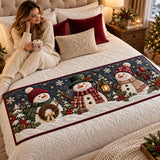 Snowman Lantern Runner | Quilted Bedding Set