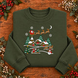 Navy Santa Sleigh | Cozy Sweater