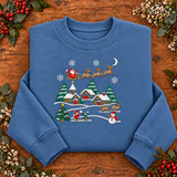 Navy Santa Sleigh | Cozy Sweater