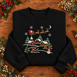 Navy Santa Sleigh | Cozy Sweater