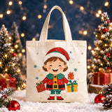 Snowflake Santa Cream | Handcrafted Bag