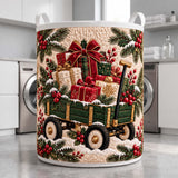 Wagon of Presents | Quilted Laundry Basket