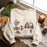 Gray Snowman Sled | Cozy Sweater