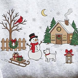 Gray Snowman Sled | Cozy Sweater