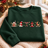 Green Candy Cane Row | Cozy Sweater
