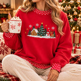 Brown Polka Cuffs | Cozy Sweater