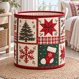 Nordic Star Patchwork | Quilted Laundry Basket