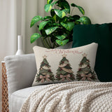 Christmas Tree Lumbar Pillow, 100% Polyester Cover with Double-Sided Print