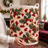 Holly Berry Garland | Quilted Laundry Basket
