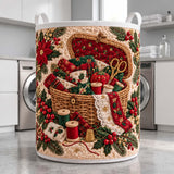 Sewing Basket Treasures | Quilted Laundry Basket