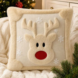 Christmas Pillow Cover, Santa Pillow Cover, Snowman Pillow, Reindeer Pillow, 18x18 Pillow Cover